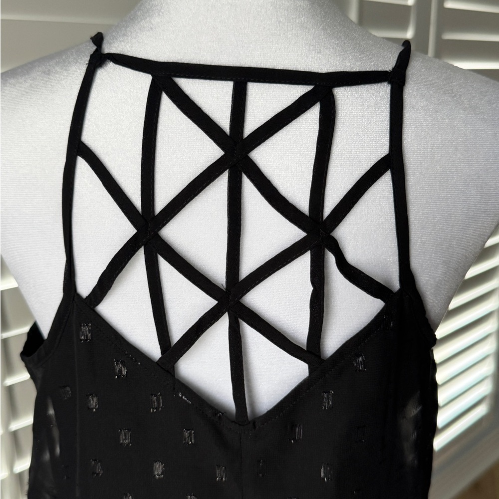 Charming Charlie Black Sparkle Top Blouse - Picture 5 of 7
